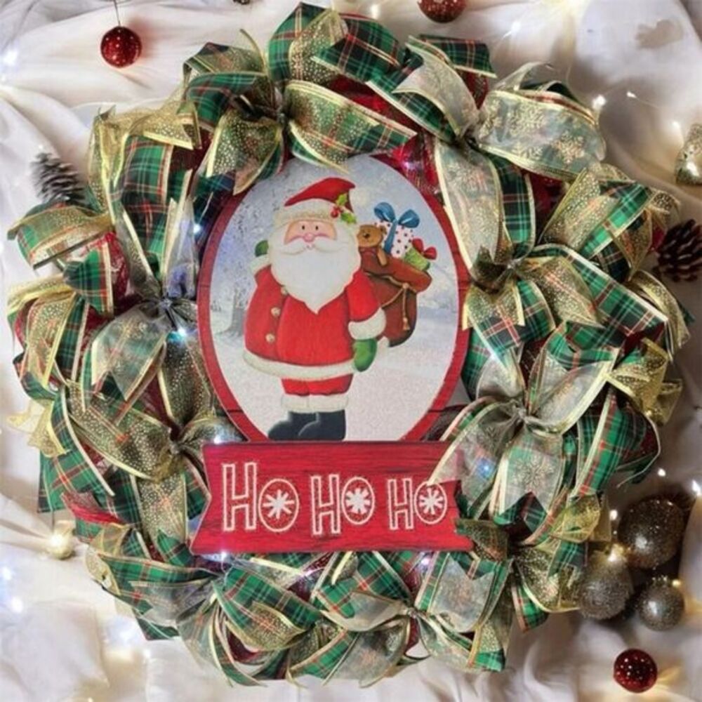 Christmas wreath hand made wreath